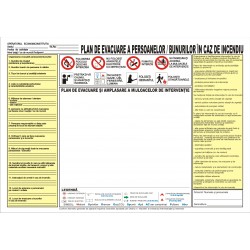 Plan de evacuare a persoanelor - bunurilor A3