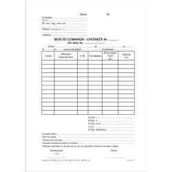 Bon de comanda-chitanta A5 cu TVA - autocopiativ