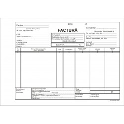 Factura A6 cu TVA - in 3 exemplare